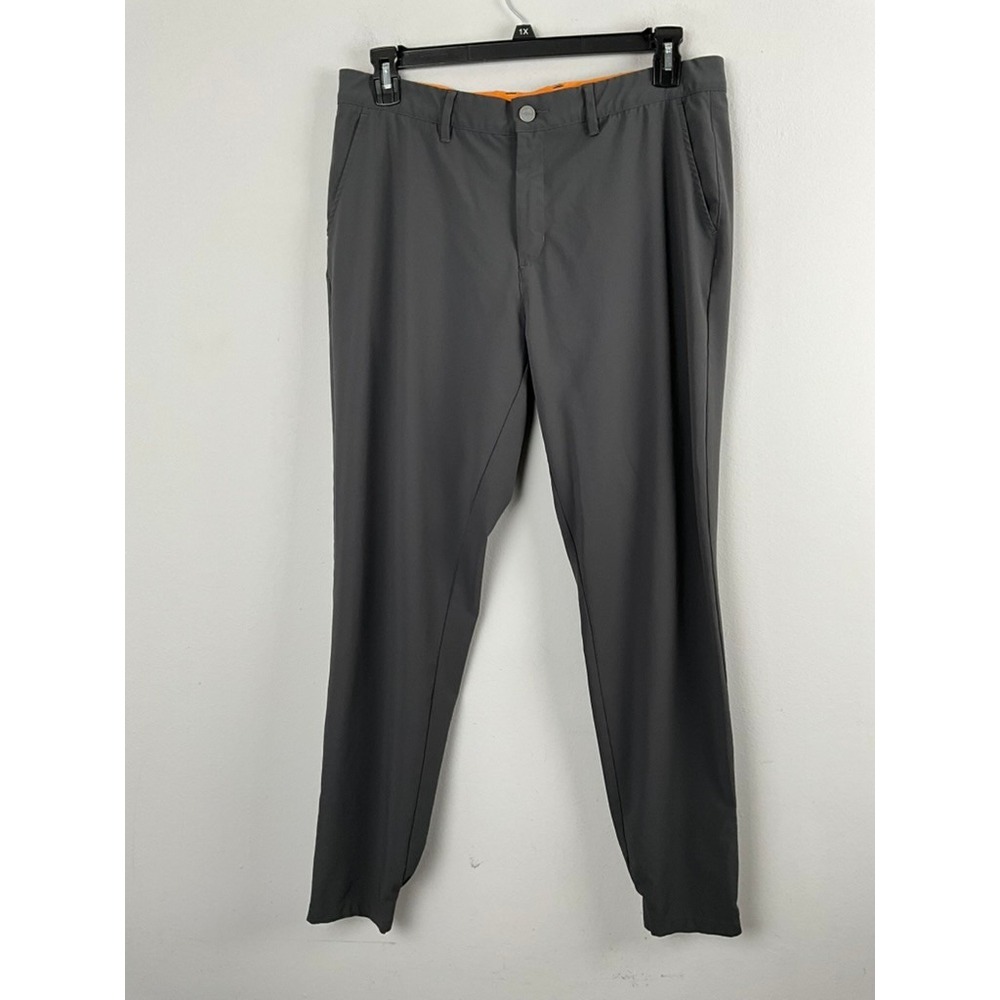 MACADE Mens Size 36x30 Golf Pants Dark Gray Jogger Style Ankle‎ Zip Athleisure